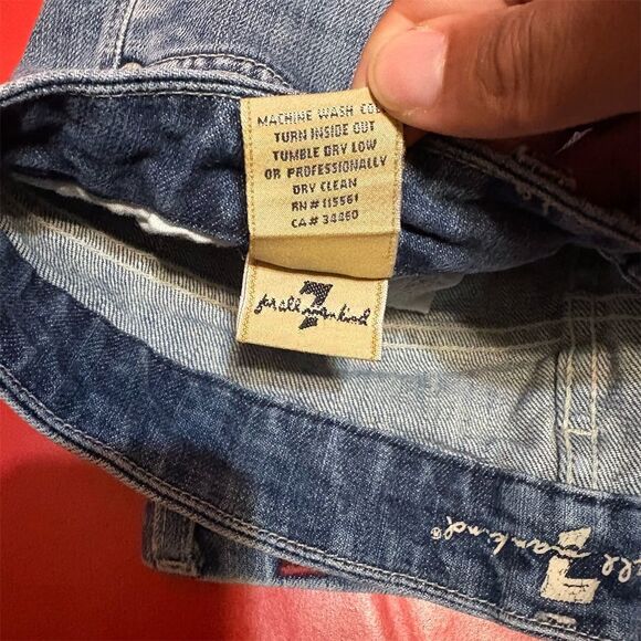 7 For All Mankind Women's‎ Light Wash Denim Capri Jeans Size 30 Blue - Picture 9 of 10